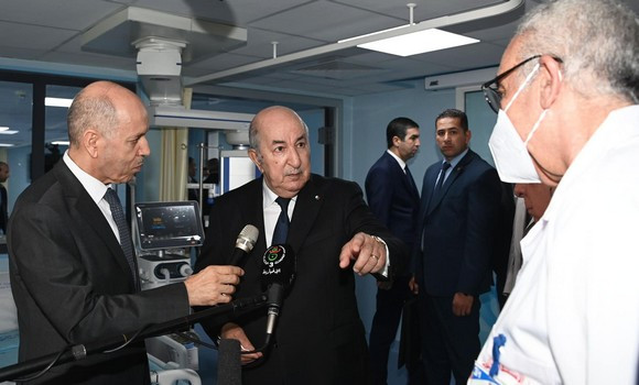 inauguration par le présieent de la république de l’hopital des grands brûes