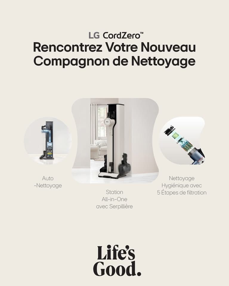 Hygiène domestique : LG lance sa gamme CordZero en Algérie pour un air intérieur purifié