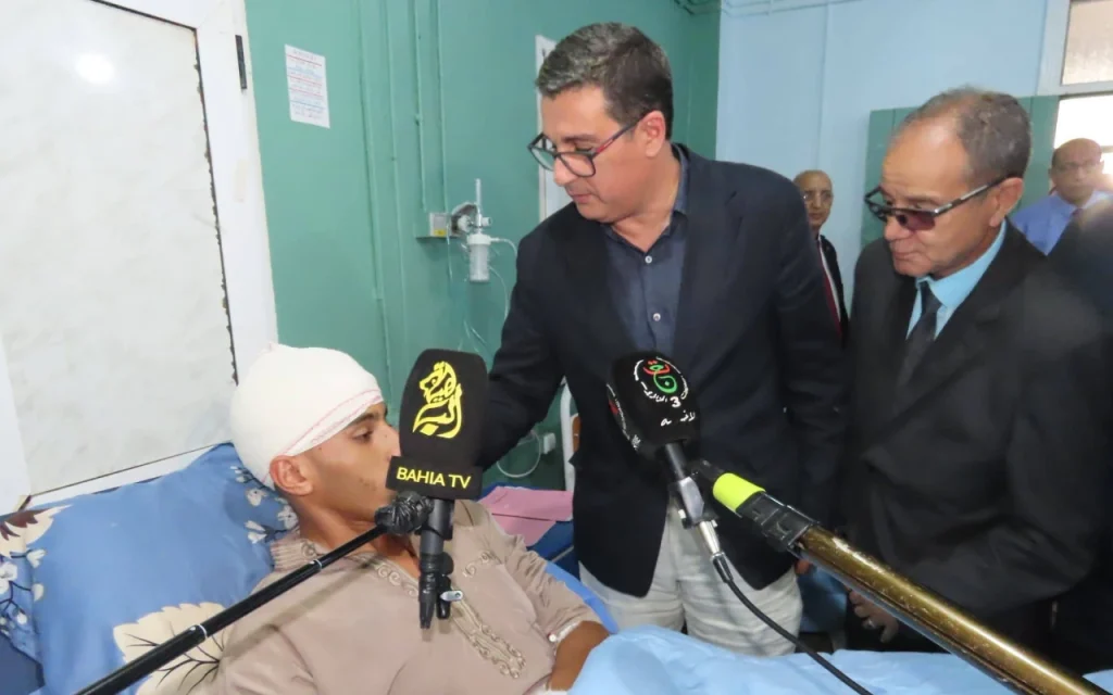 le professeur Mohamed Seddik Aït Messaoudène, s’est rendu à l’établissement public hospitalier d’Aïn Sefra, dans la wilaya de Naâma, pour s’enquérir de l’état de santé des blessés de l’accident de la circulation